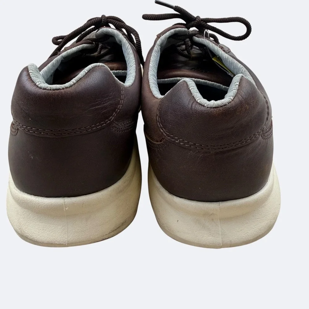 Johnston & Murphy Shoes Mens Size 12 Brown Leather Sneaker Memory Foam Casual
